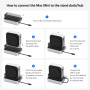 Хаб подставка Qwiizlab MC61 для Mac mini M4 M4 Pro NVMe SSD Thunderbolt 40Gbps